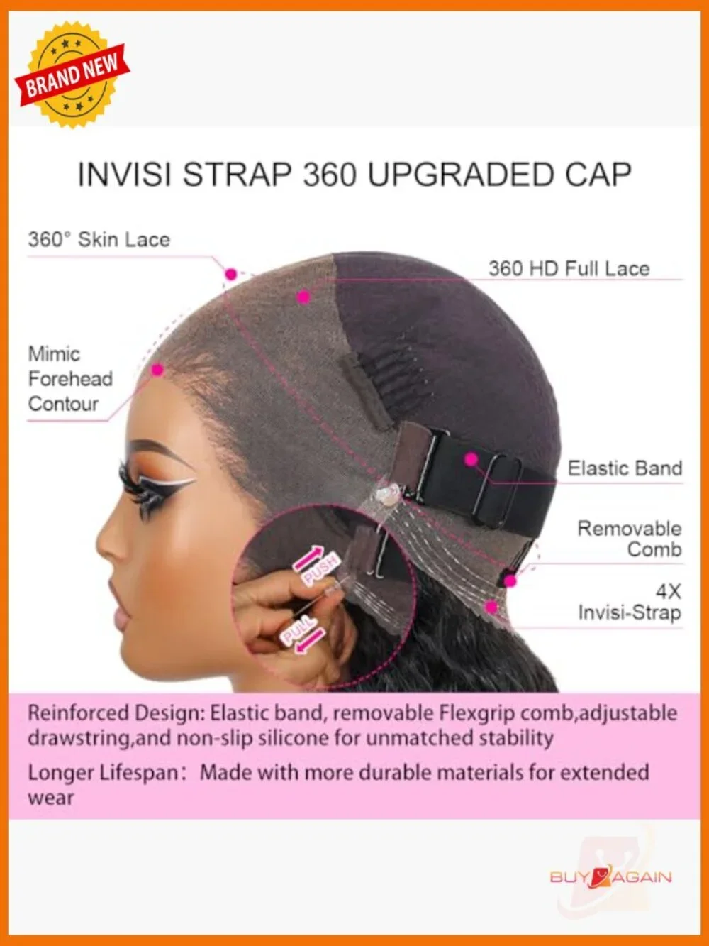 360 Lace Front Wig Human Hair Glueless Water Wave Pre Plucked Bleached Knots